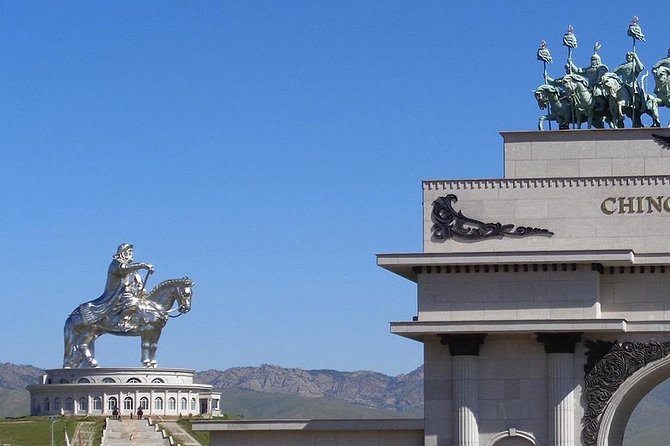 A day trip to Terelj National Park and Statue of Chinggis Khan - The drive through “in-between” Mongolia, towns, animals, and highway life